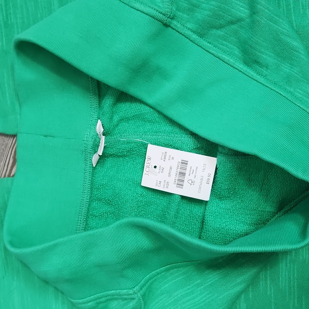 J. Crew Heritage Cotton Fleece Jogger Pants Green - Medium - Picture 6 of 8